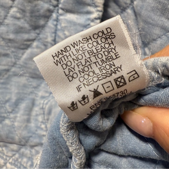 Jane + Delancey Ultra-Soft Quilted Utility Jacket - Blue Acid Wash - M/L - Picture 7 of 9